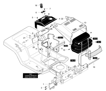 Part Location Diagram of 690104-819 Briggs and Stratton Lower Console Support